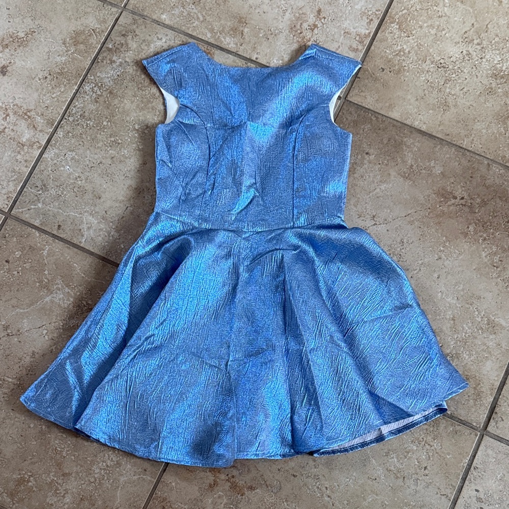 Un Deux Trois Shimmering Blue Dress
